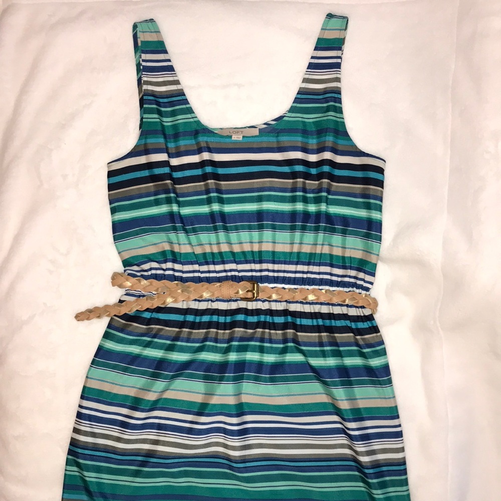 Ann Taylor LOFT multicolored stripe dress